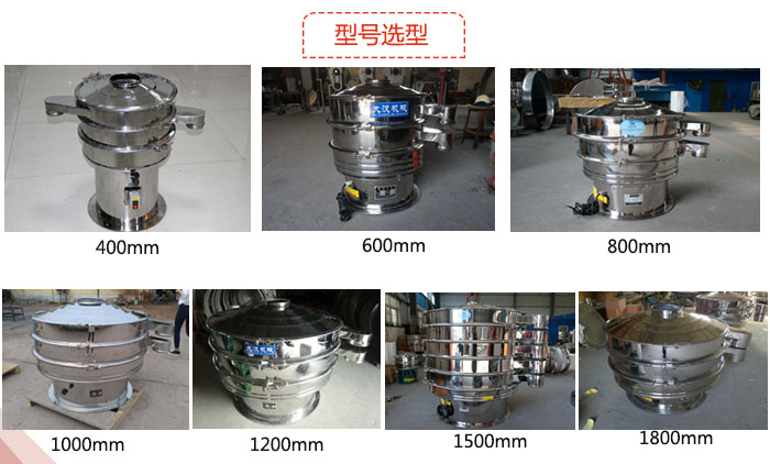 食品振動篩型號分類展示圖